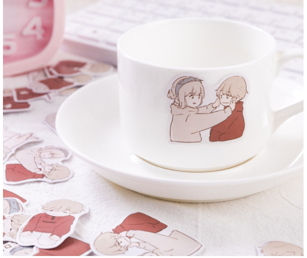 Hộp 45 Hình Dán Sticker Nhân Vật Chibi Đáng Yêu Dùng Để Trang Trí