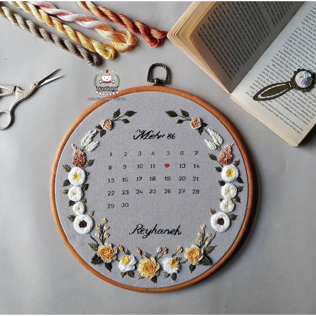 DIY bộ KIT Nguyên liệu thêu tay thủ công Quà tặng Ngày cưới Sinh Nhật Kỷ niệm Combo Thêu tự làm Handmade Bách hóa Na Na