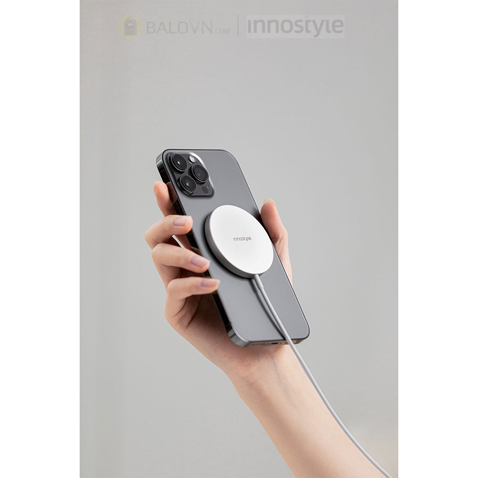 Sạc không dây 15W Innostyle Magease Wireless Charger IMWC100 - Hàng chính hãng