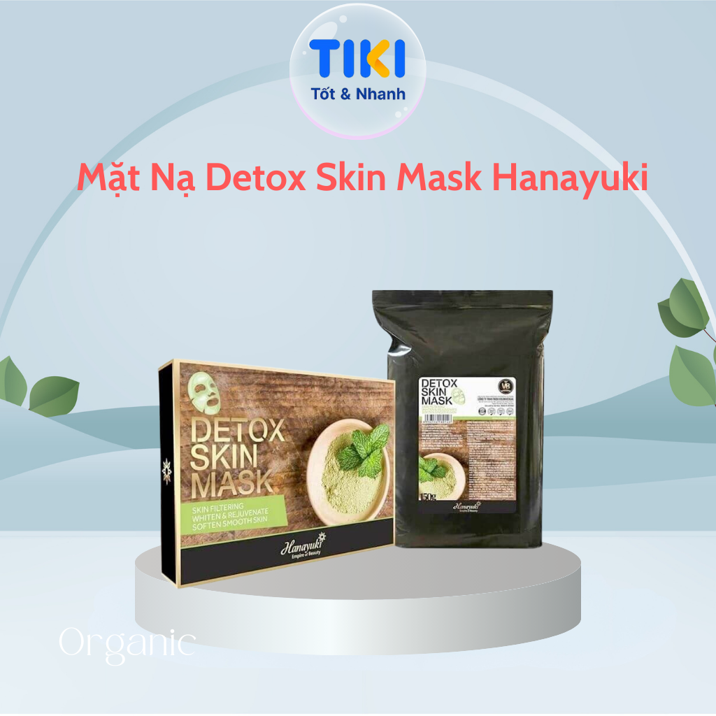 Mặt Nạ Detox Skin Mask Hanayuki Chính Hãng Thanh Lọc Dưỡng Da Kiềm Dầu Hộp 150g 5 Gói