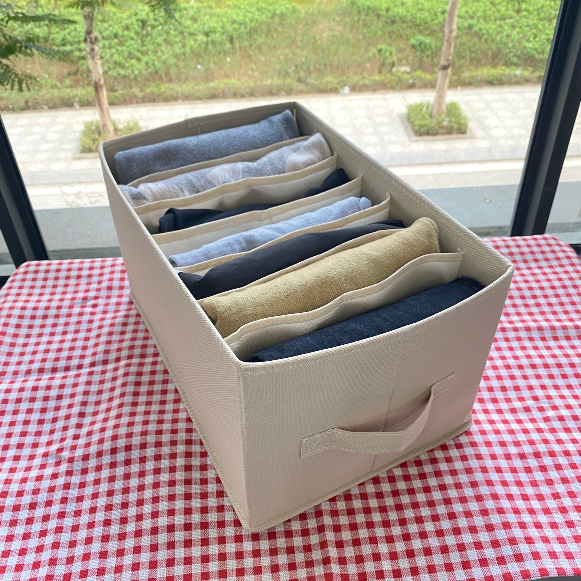 Hộp đựng quần áo chia 7 ngăn 9 ngăn 12 ngăn bằng vải không dệt tiện lợi chính hãng D Danido