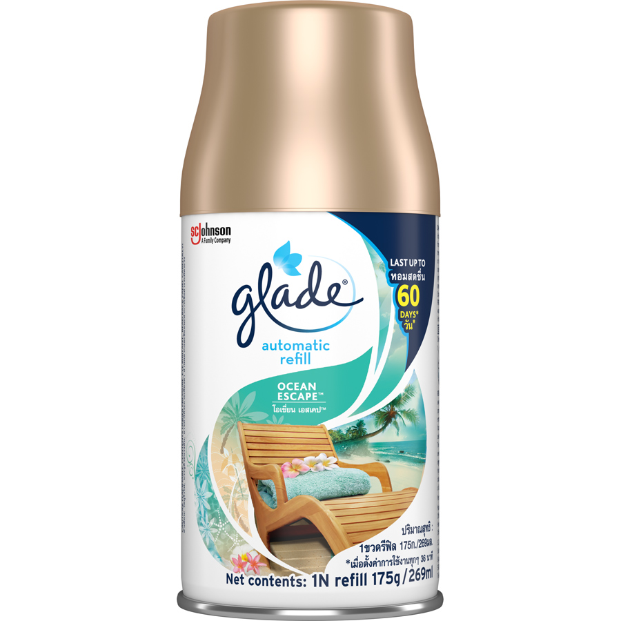 Chai Xịt Phòng Thay Thế Vào Máy Xịt Phòng Tự Động Glade - Hương Biển Phiêu Bồng (269ml)