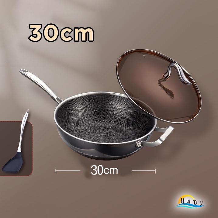 Chảo Chống Dính Bếp Từ Sâu Lòng Có Nắp Đậy Size 30cm 32cm Inox 316 Cao Cấp Đạt Chất Lượng Đức SSGP