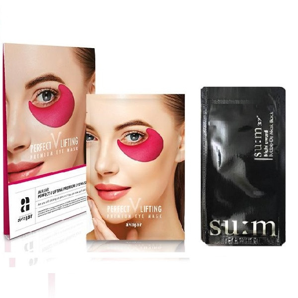 Mặt nạ mắt Perfect V Line Premium Eye Mask + Tặng kèm 1 mặt nạ sủi bọt su:m 37 đen