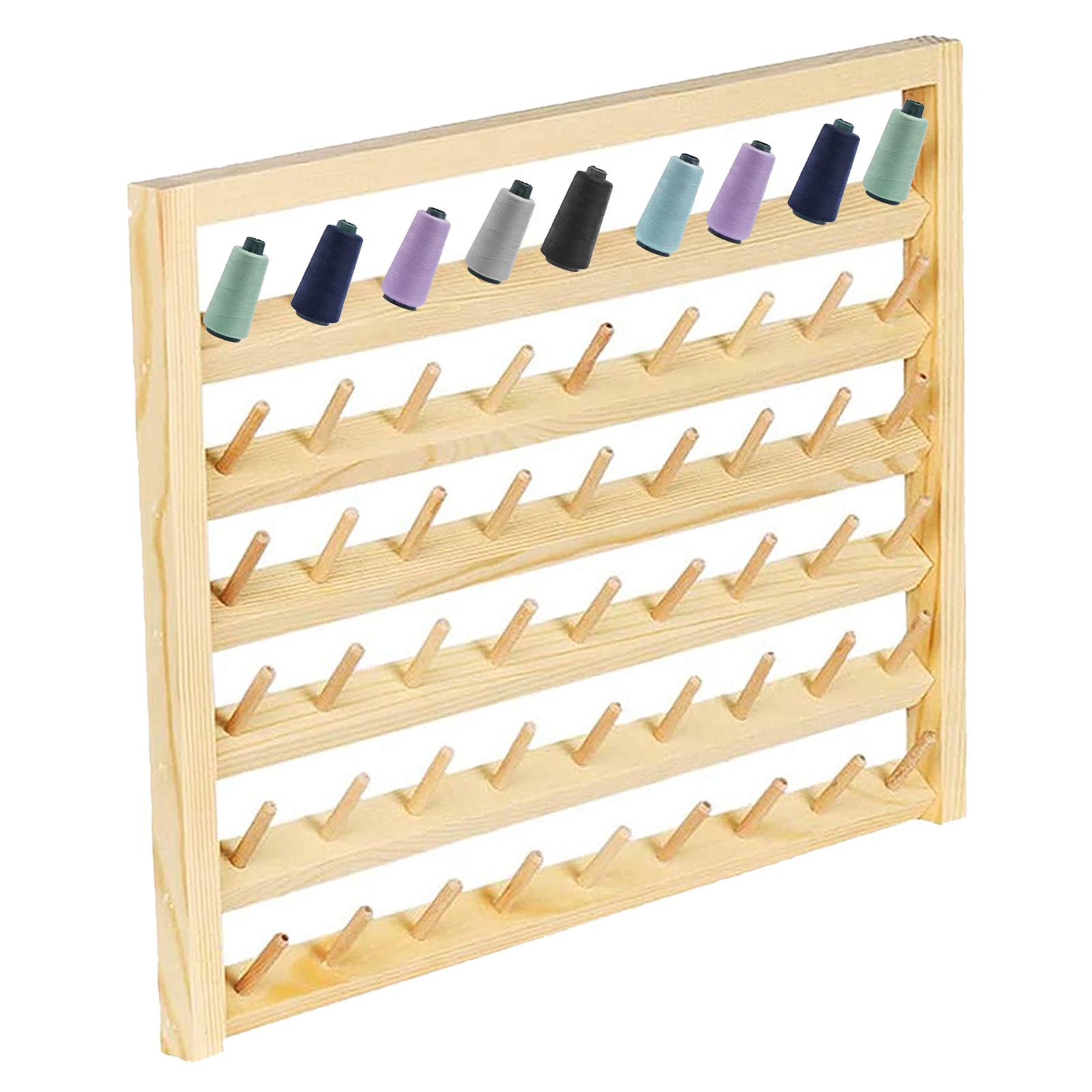 Wood Sewing Thread Stand Organizer Craft Embroidery Storage Rack Holder