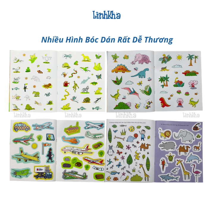 Sách Tô Màu Bóc Dán Cho Bé Vừa Vẽ Vừa Dán Sticker