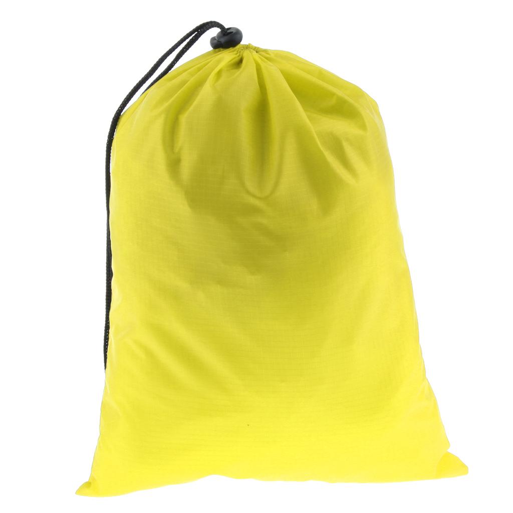 2xWaterproof Drawstring Storage Bag Stuff Bag for Clothes Shoes Yellow