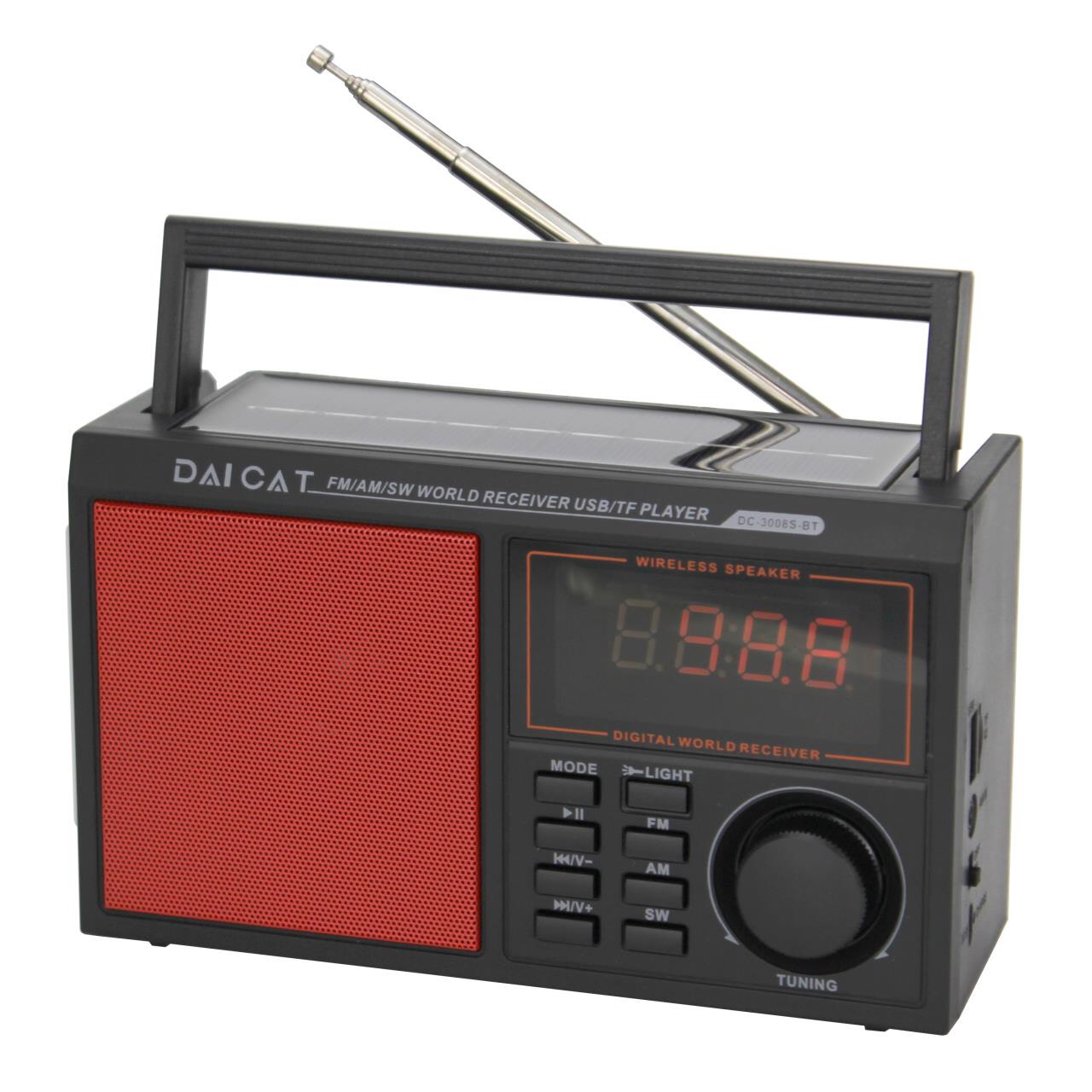 ĐÀI Radio FM-3008s-bluetooth Pin năng lượng mặt trời Hàng Chính Hãng