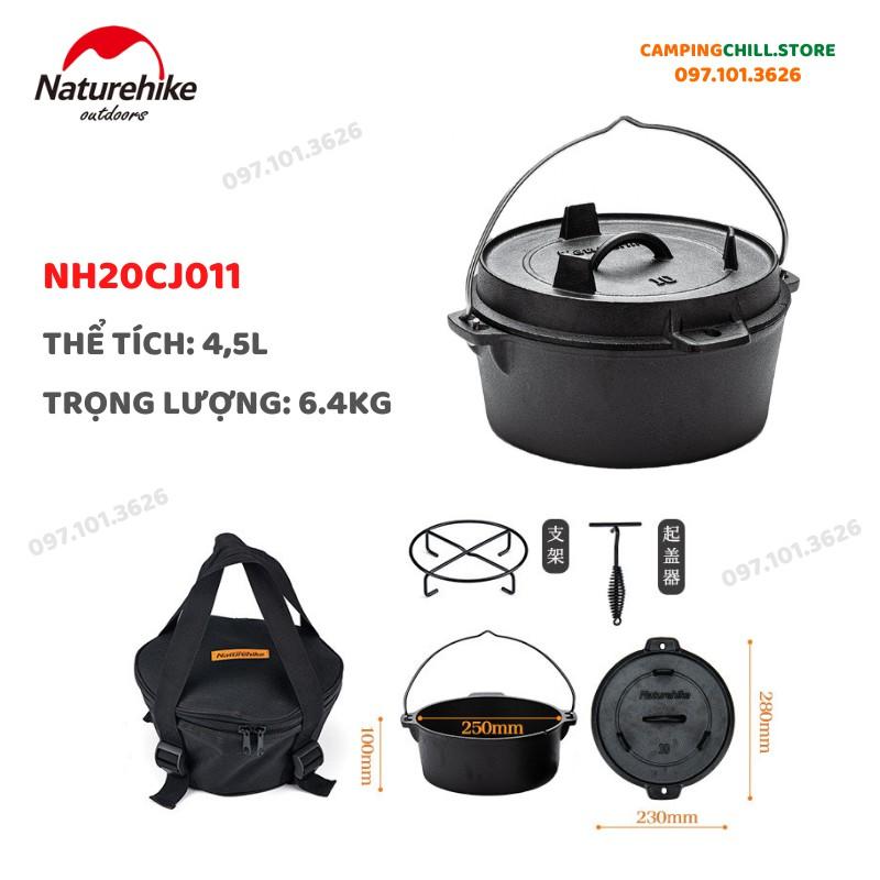 NỒI GANG KẾT HỢP CHẢO DÙNG DÃ NGOẠI, CẮM TRẠI NATUREHIKE NH20CJ011