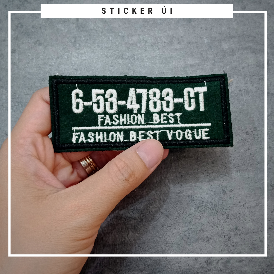 Phụ kiện trang trí áo thun tay lỡ unisex: Logo Sticker Patch Ủi Quần Áo, BALO, quần jogger chuẩn local brand streetstyle