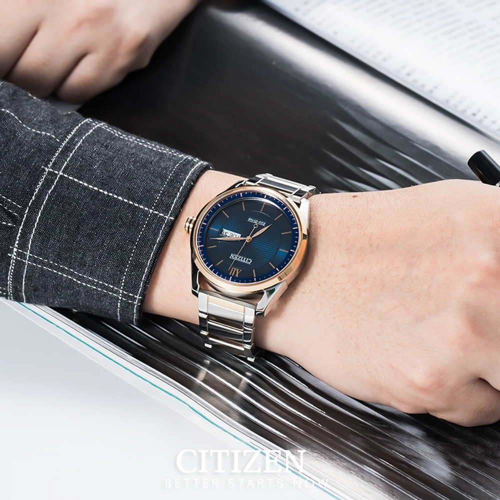 Đồng Hồ Nam Citizen Dây Thép Không Gỉ AW0086-85L - Mặt Xanh (42mm)