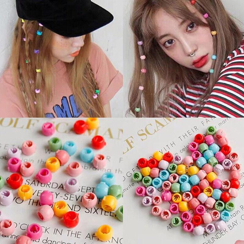 SET 20 CÁI KẸP TÓC MINI TRÒN NHIỀU MÀU XINH XINH CHO BÉ - NUNAM SHOP