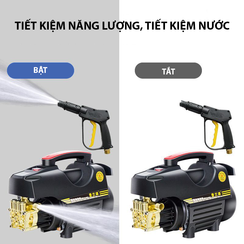 Máy rửa xe cáo áp 3000W, Lõi đồng, Máy rửa xe Mini bảo hành 24 tháng, Máy xịt rửa gia đình tặng bình bọt tuyết-K1862