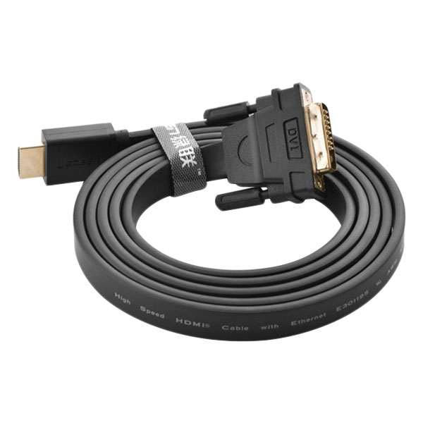 Cáp Chuyển Đổi Ugreen HDMI Sang DVI Sợi Dẹt 30107 3m - Hàng Chính Hãng