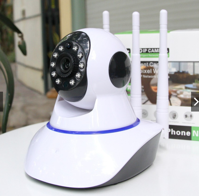 Camera wifi trong nhà CareCam 3 râu R8 2.0MP Full HD, đàm thoại 2 chiều, xoay 360 độ, hỗ trợ thẻ nhớ lên đến 128G, cảnh báo chống trộm- Hàng nhập khẩu