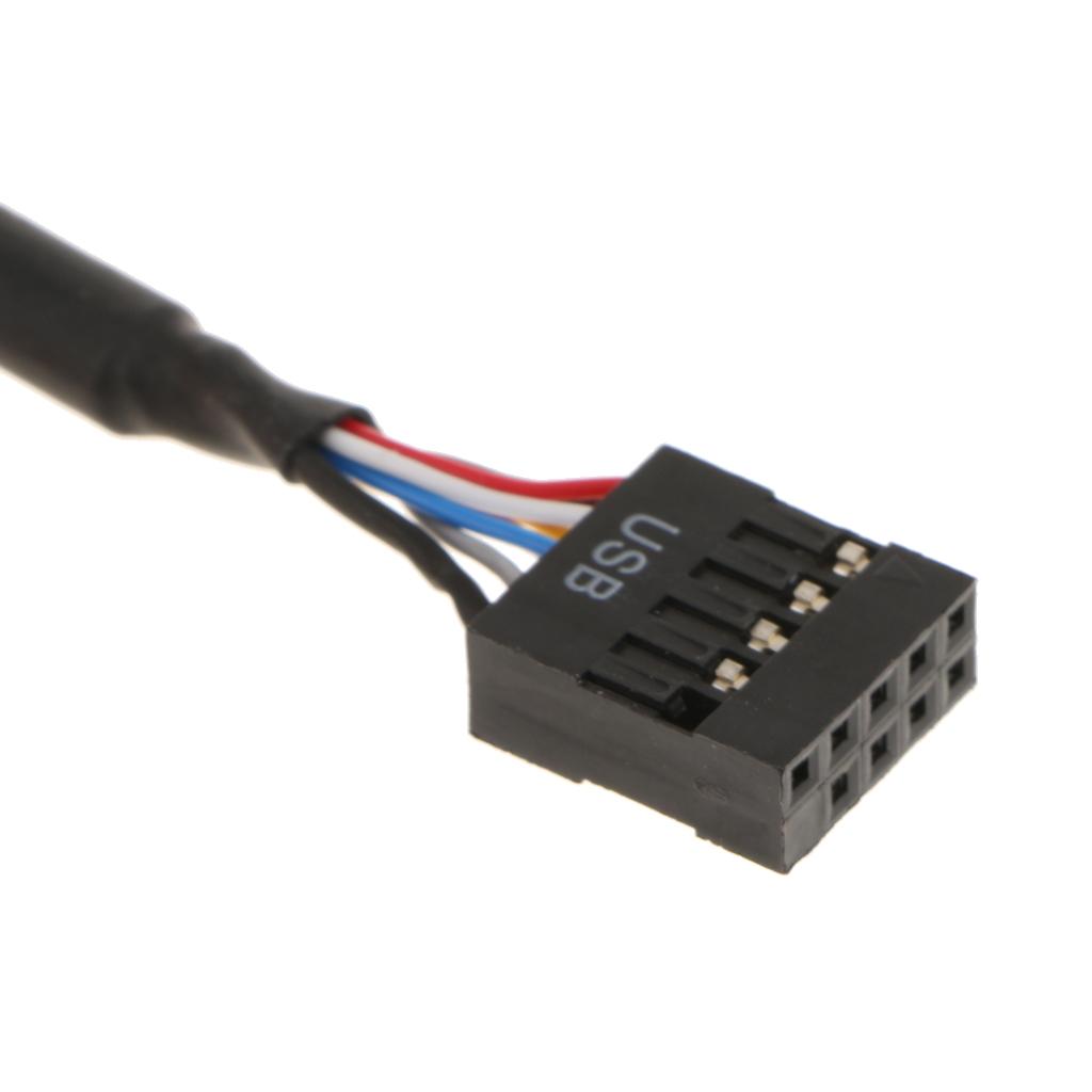 USB 3.0 20-pin Header Male to USB 2.0 9-pin Female Adapter for Computer Host