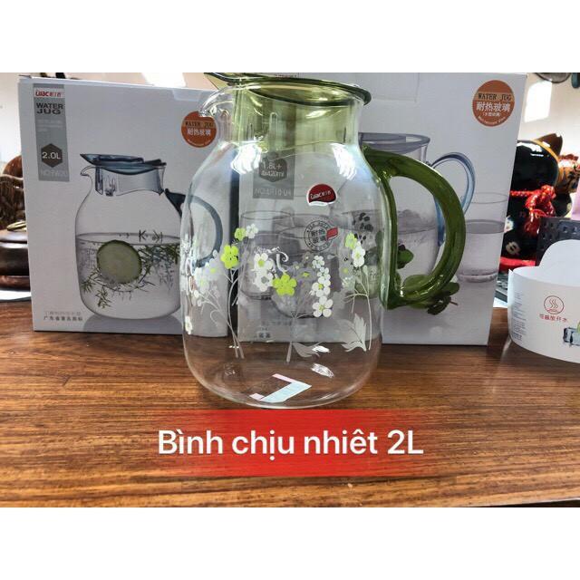 Bình thủy tinh cao cấp chịu nhiệt nhiều hoa văn