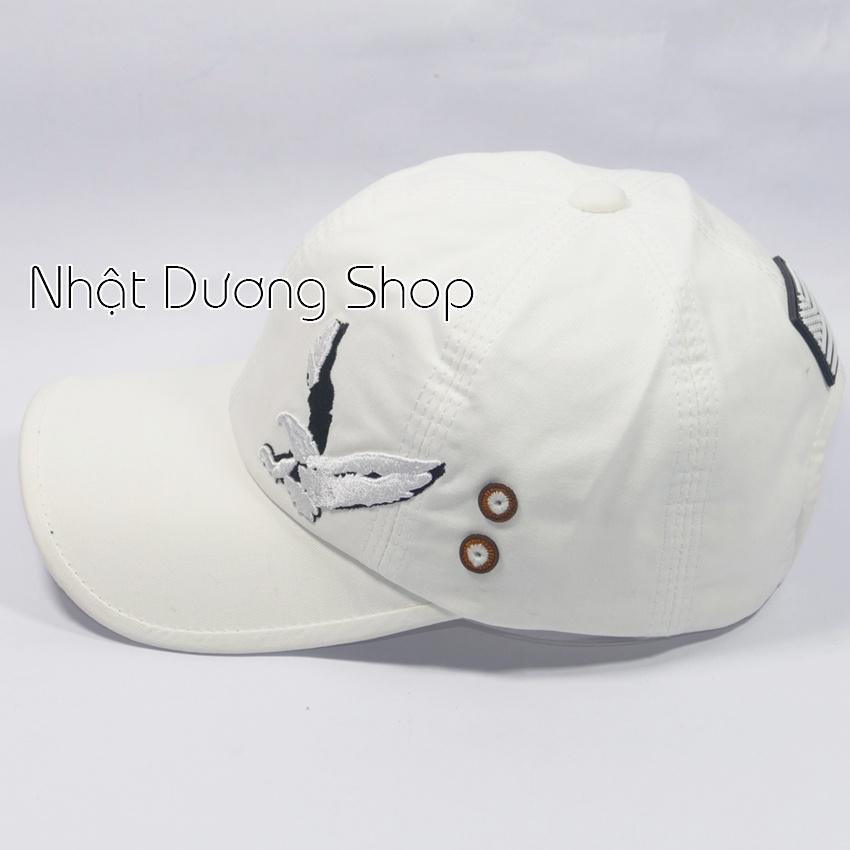 Nón kết kaki thêu dại bàng cao câp- Chất liệu kaki thích hợp cho tín đồ tuổi teen mê nón xịn.