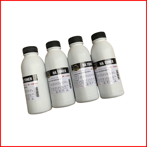 Combo 4 lọ mực cho máy in Canon / HP: Nạp cho hộp mực HP12A, 15A, 49A, 05A, 16A… / Canon HP 303, EP 308, EP 309, EP 315, EP 319