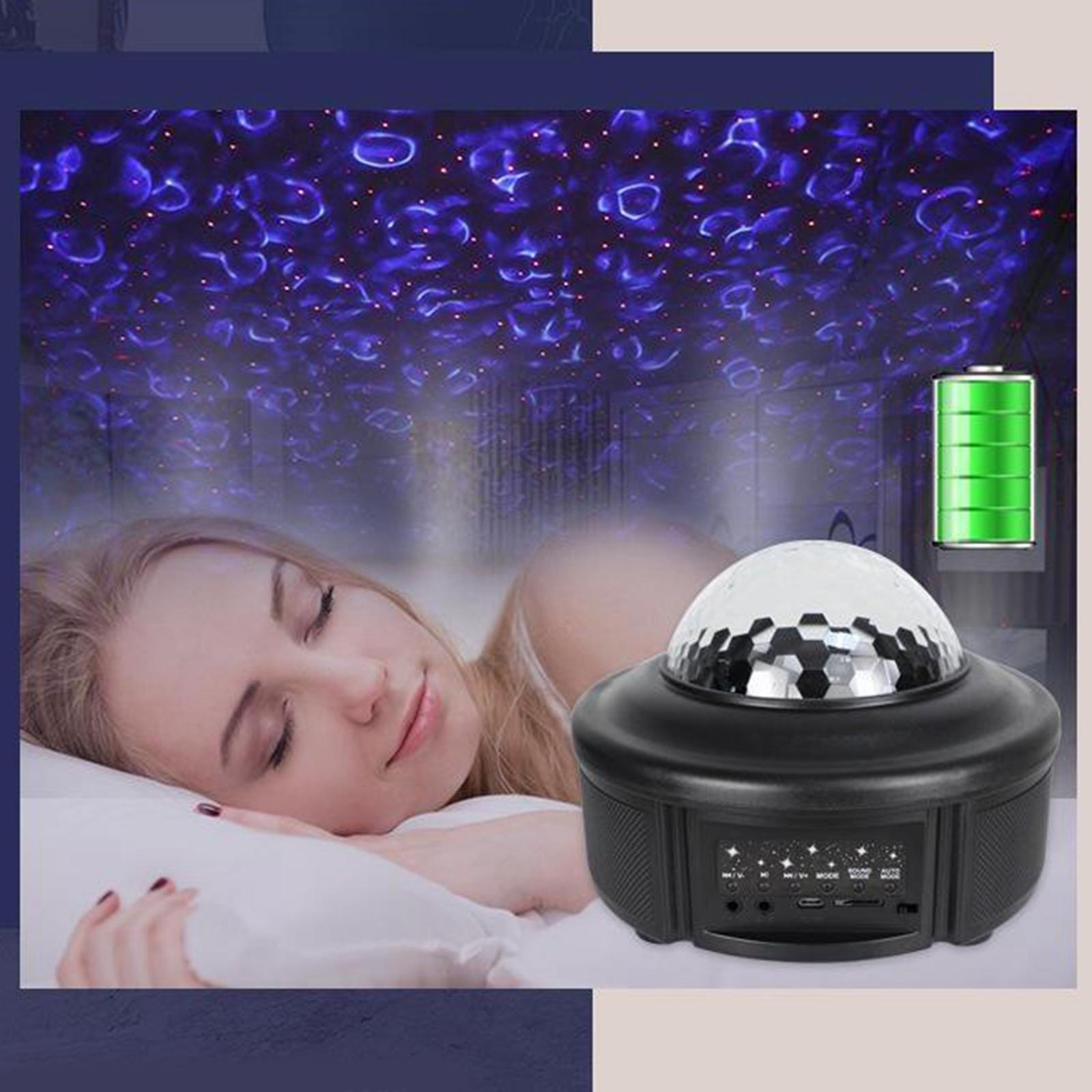 Galaxy Projector LED Music Starry Night Light Star Sky Projection Lamp Black