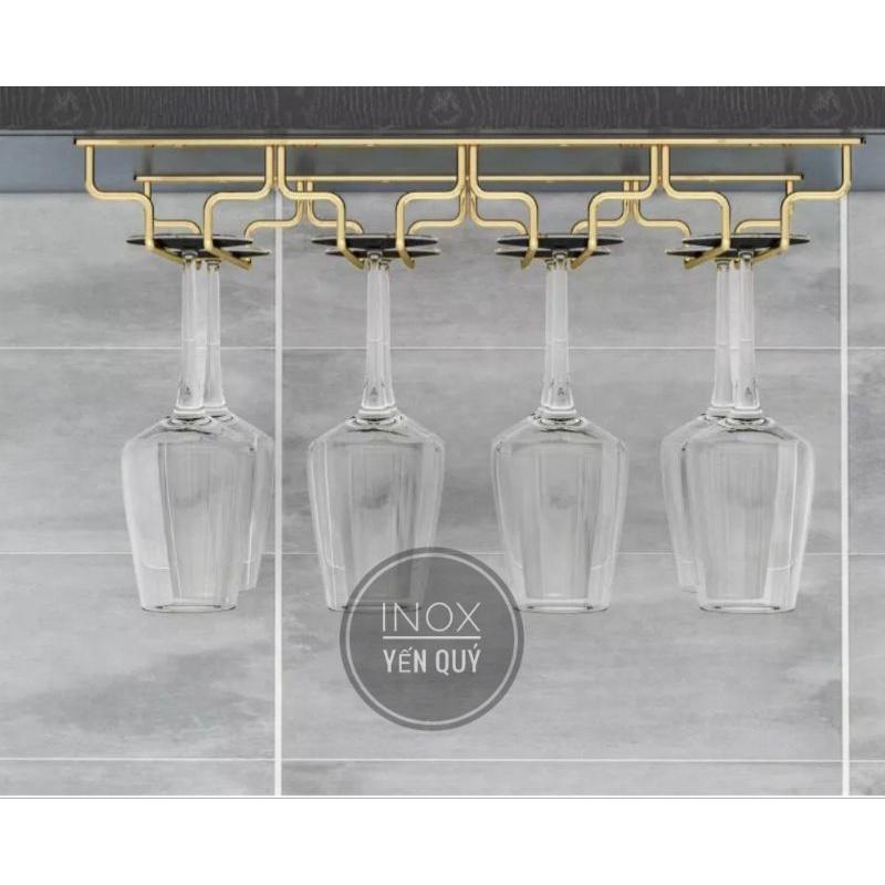 INOX 304 GIÁ TREO LY SÂU 22.5 CM 3/4/5/6/7/8 HÀNG MẠ VÀNG SÁNG BÓNG