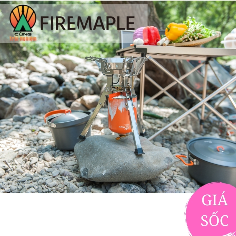 Bếp Gas Dã Ngoại Di Động Cắm Trại Ngoài trời, Bếp Inox Chuyên Dụng Fire Maple FMS-108