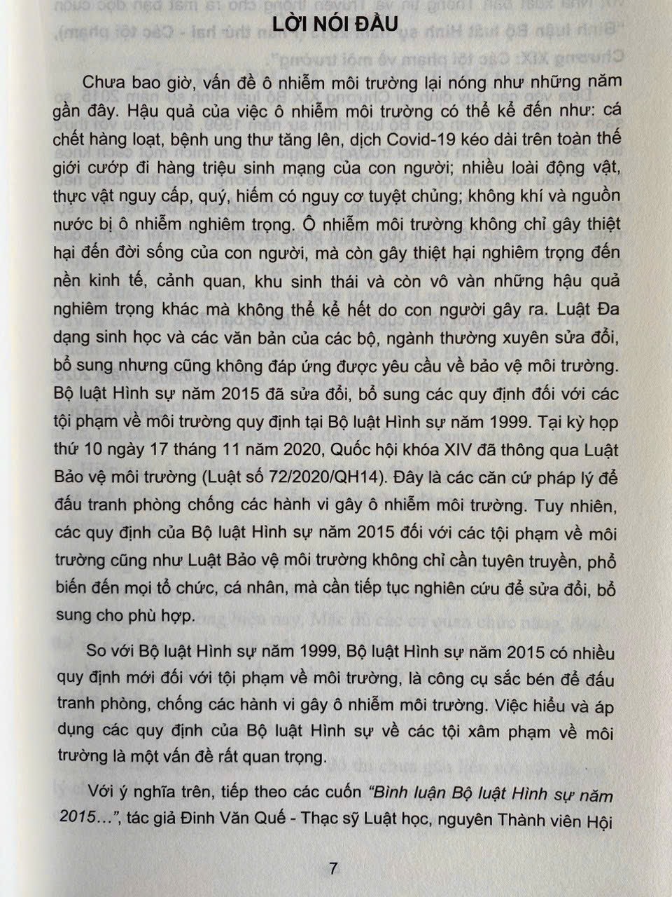 Bình luận Bộ luật hình sự năm 2015- Phần thứ hai Các tội phạm