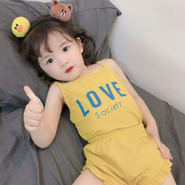 Đồ Bộ Bé Gái Bộ MINKY MOM 2 Dây Quần Chip Bèo Cho Bé Chất Thun Lạnh Siêu Mềm Mịn Mát