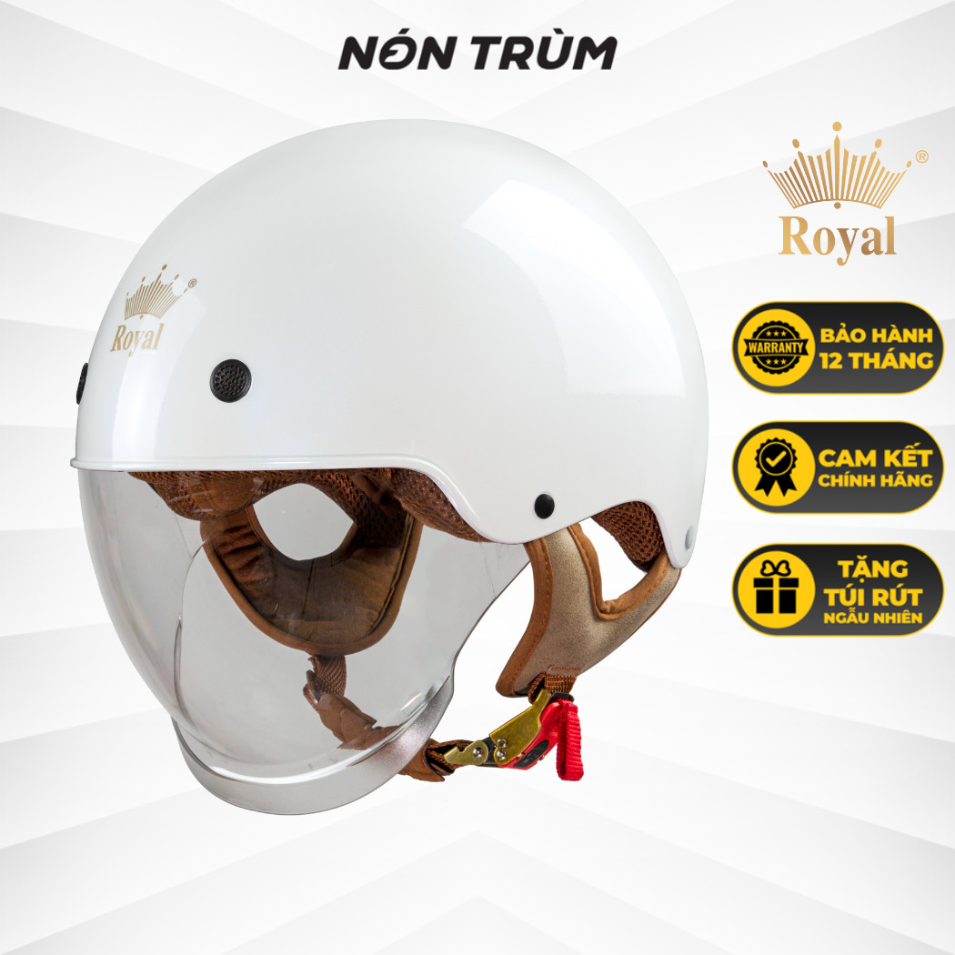 Mũ bảo hiểm xe máy nửa đầu Royal M239 kính âm