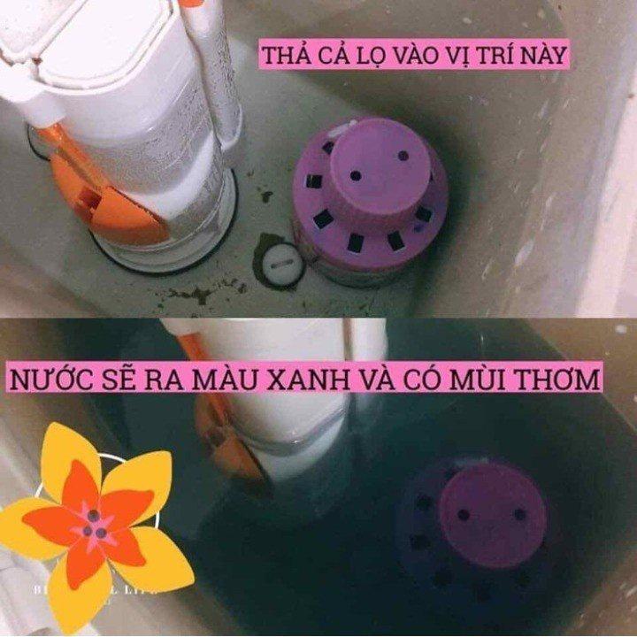 Chai thả bồn cầu khử mùi Hàn Quốc 180gr, sử dụng được 2500 lần xả. Toilet sạch bóng và thơm