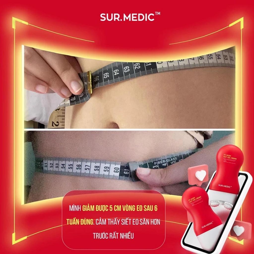 Thanh Lăn Massage Sur Medic Body Fit Body Hot Gel Cream Tan Mỡ Săn Cơ Định Hình 100ml