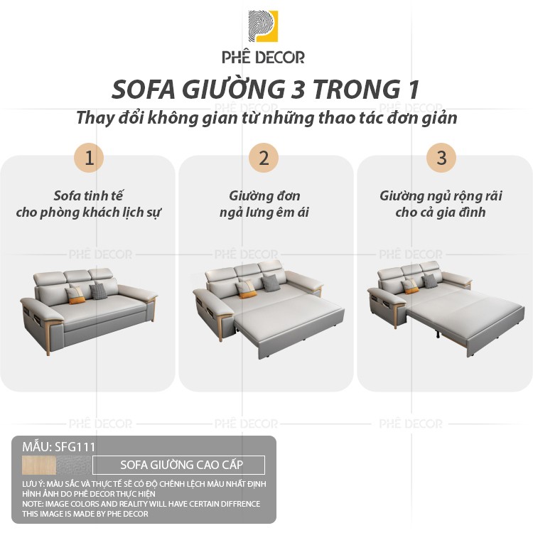 SOFA GIƯỜNG CAO CẤP - SFG111 - 1m6