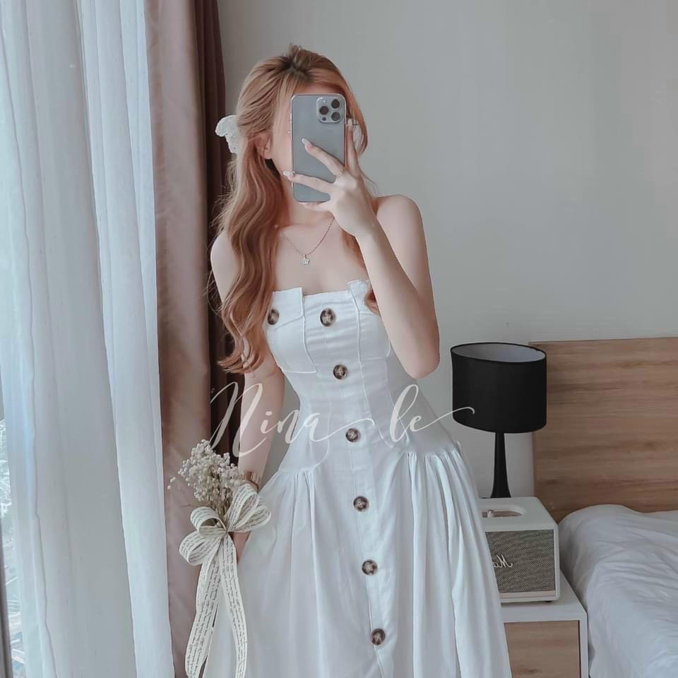 FREE SHIP Đầm 2 Dây Đuôi Cá Thiết Kế Maxi Dáng Dài Trễ Vai Đi Biển Dạo Phố Sang Chảnh Thời Trang Váy Nữ KIM GIA DS