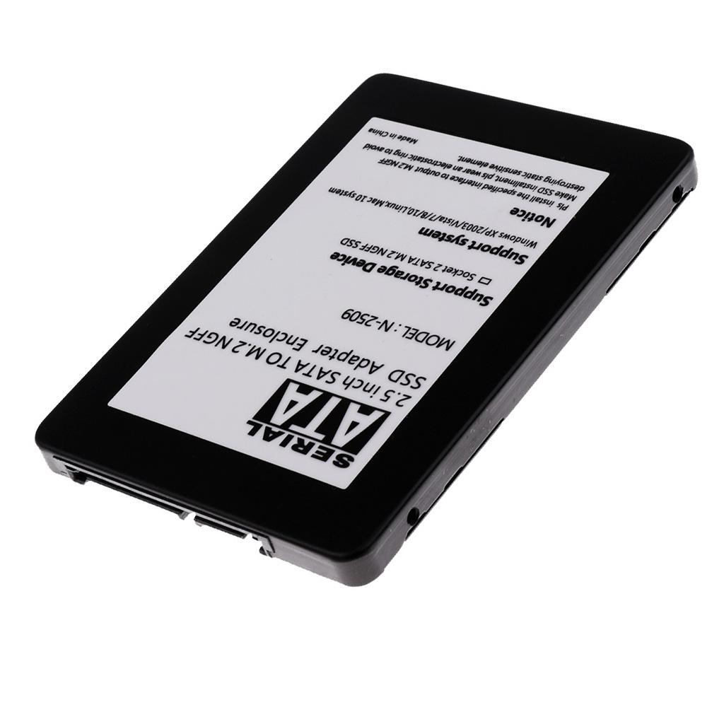 M.2 NGFF Solid State Drive to Serial SATA Adapter Enclosure 2.5''inch Case
