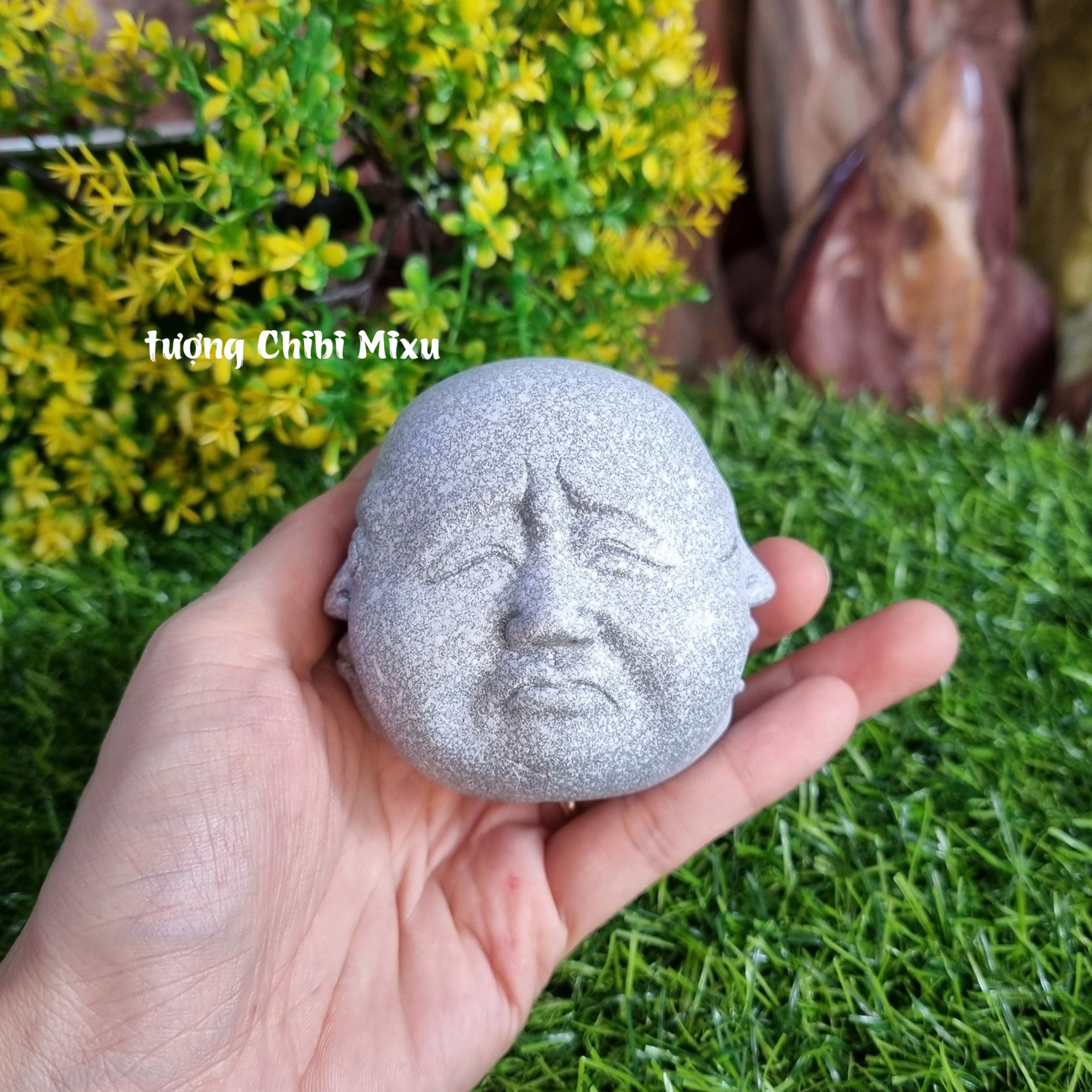 Tượng đá 4 mặt Hỉ Nộ Ái Ố - chặn giấy trang trí bàn làm việc