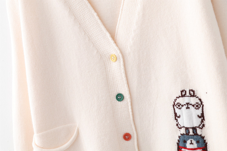 Áo Khoác Len Cardigan Họa Tiết Xinh 