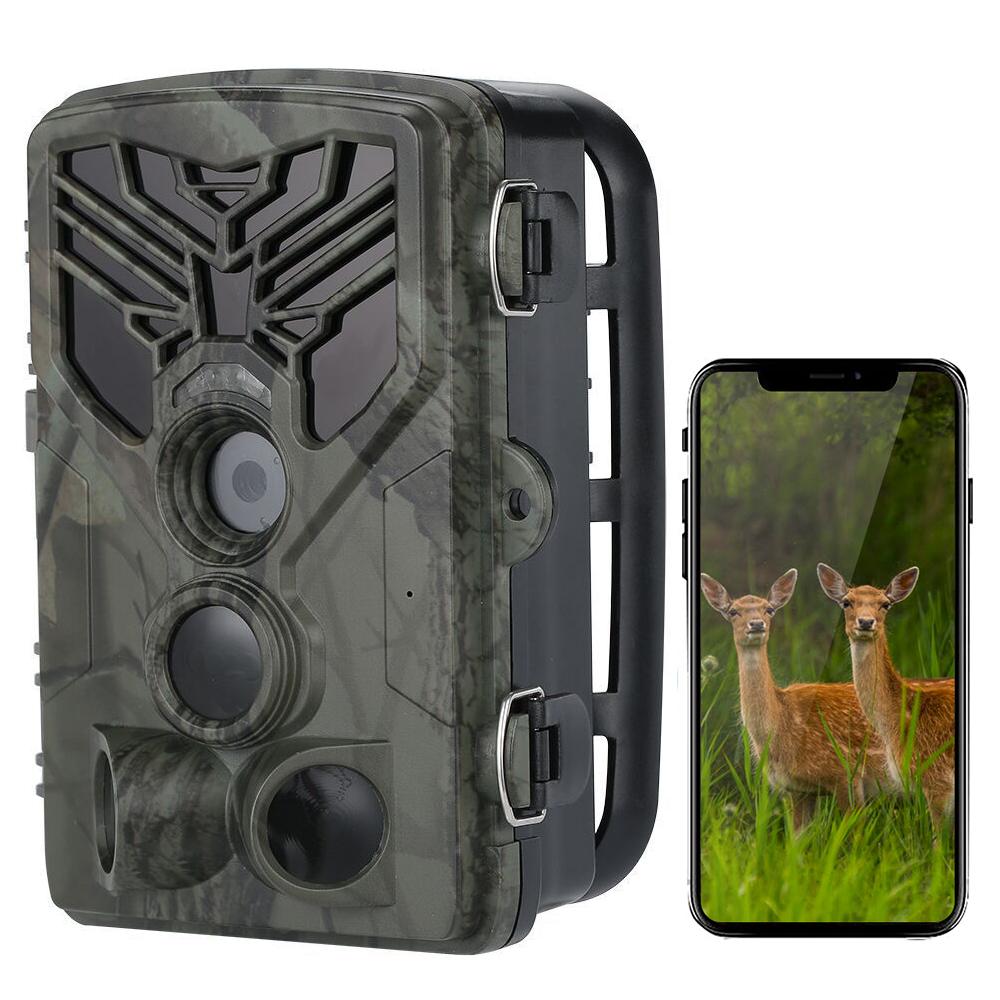 Trail Camera Wi-fi BT Hunting Camera 20MP 1080P 120° Angle Outdoor Waterproof Infrared Thermal Camera Night Vision