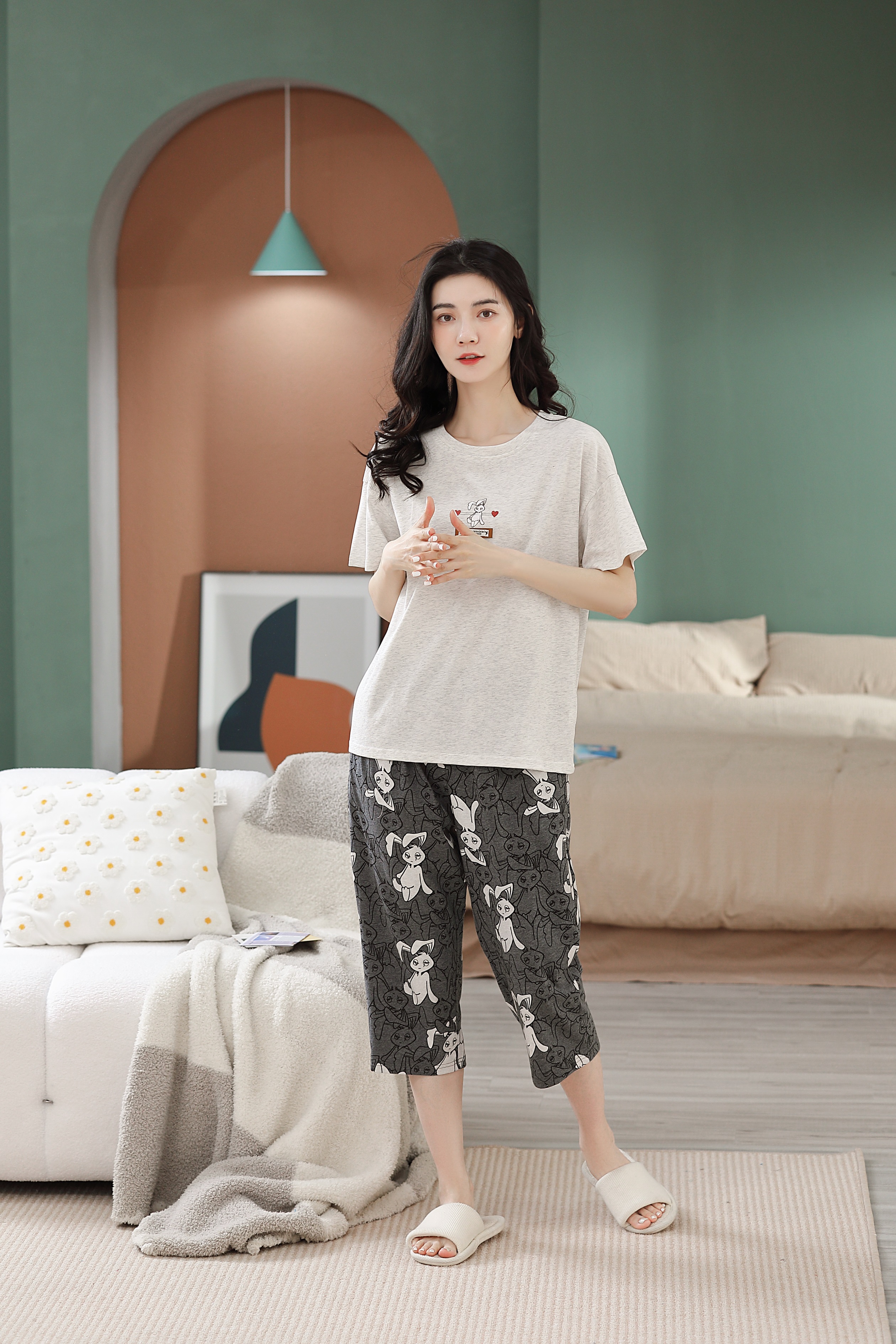 Quần áo mặc nhà cotton 5601