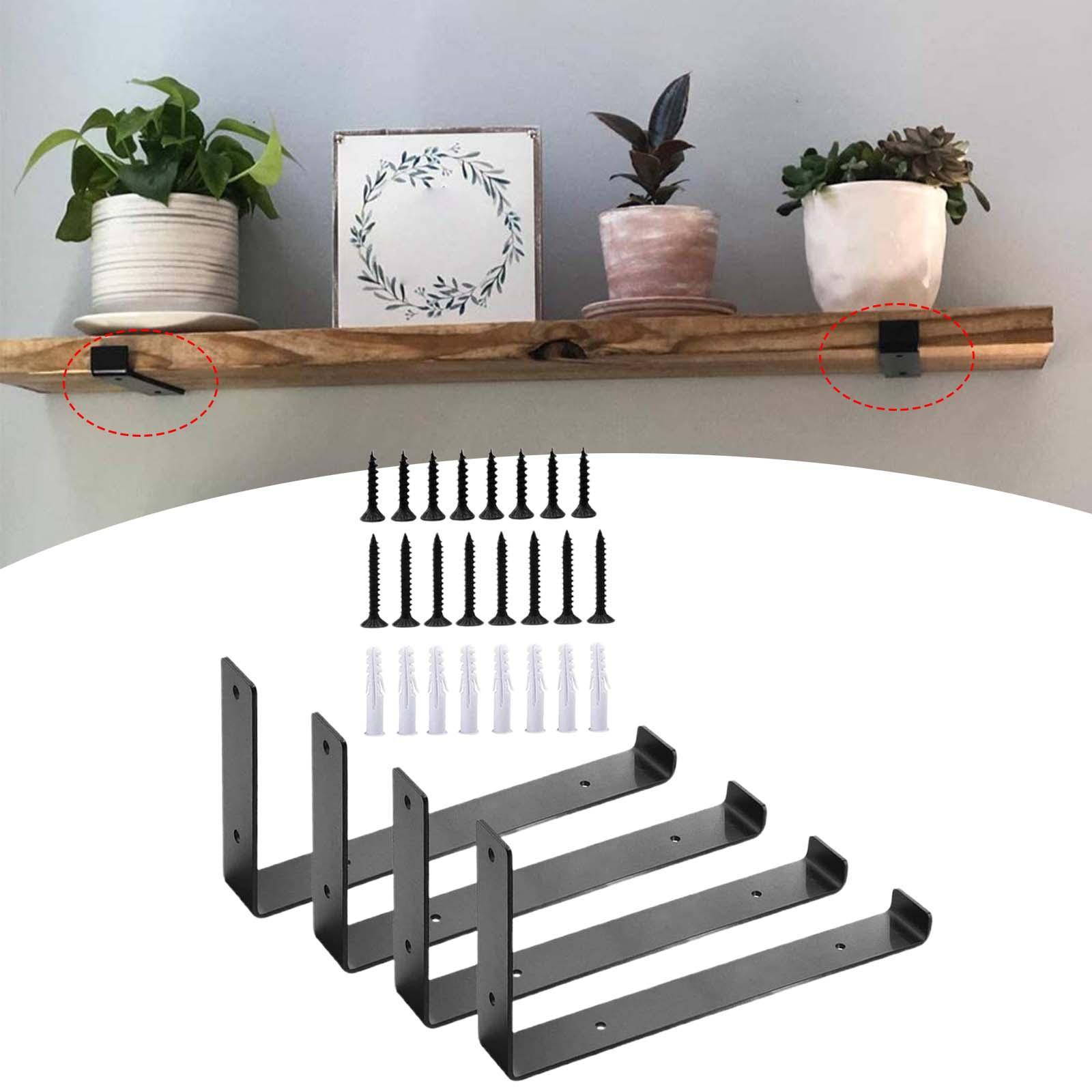 Shelf Brackets Corner Brace L Shaped Modern Metal Wall Mounted Shelf Support for Home Farmhouse Restaurant DIY Storage Floating Shelf Office
