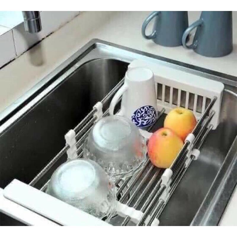Kệ - giá co giãn đặt ngang bồn rửa bát