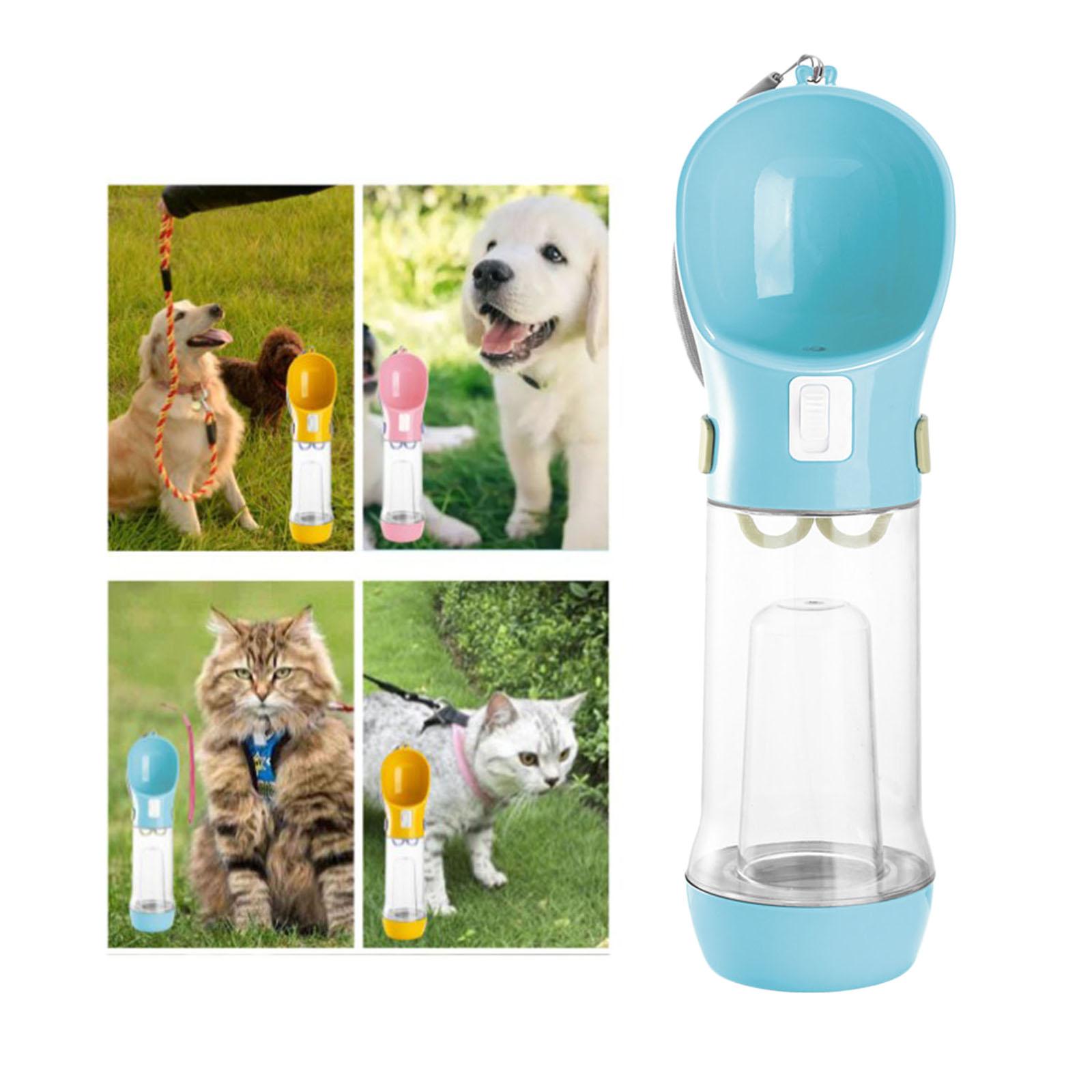 10oz Dog Travel Water Bottle Dog Travel Water Bottle with Food Container for Outdoor Hiking