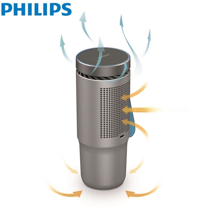 HÀNG CHÍNH HÃNG - Máy khử mùi, lọc không khí dạng cốc trên xe ô tô. Thương hiệu Hà Lan Philips GP5602