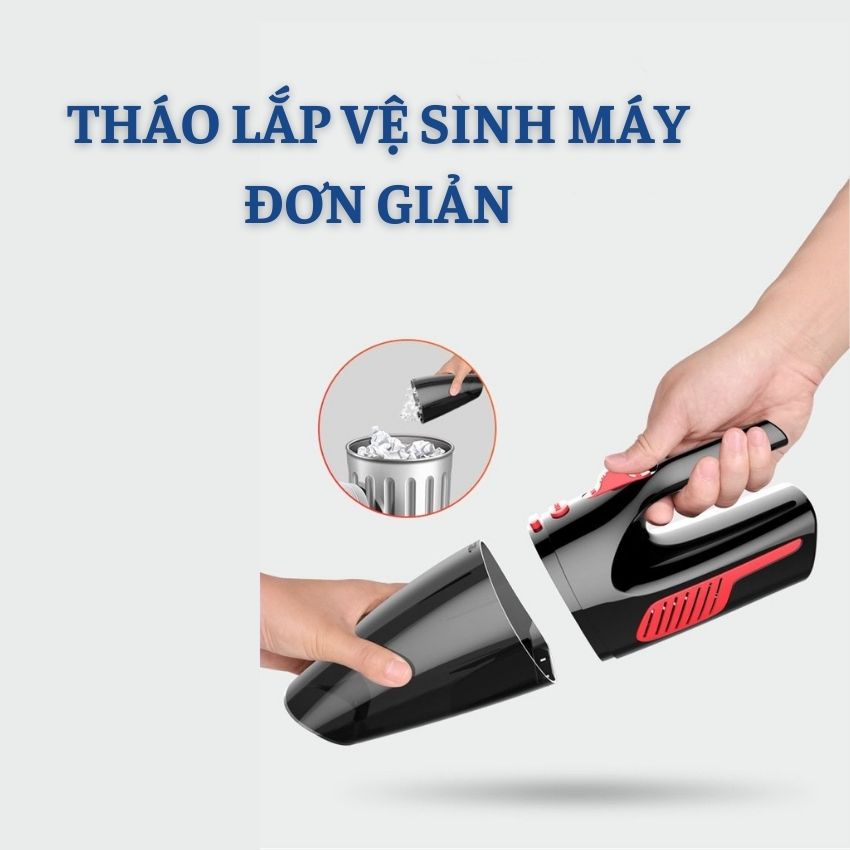 Máy Hút Bụi Ô Tô Cầm Tay Mini Không Dây 120W Sử Dụng Đa Năng Trong Nhà Trên Xe Hơi