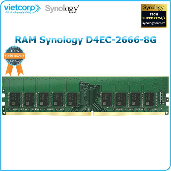 RAM Synology cho NAS Synology - Synology D4EC-2666-8G - Hàng Chính Hãng