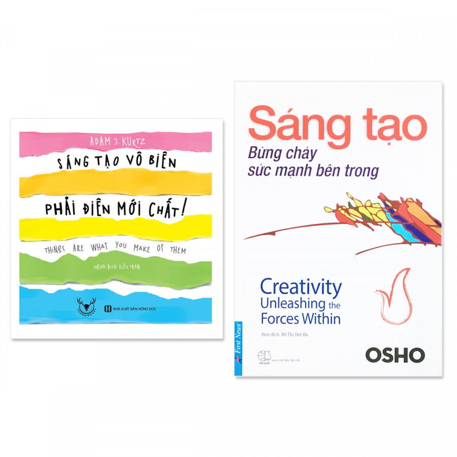 Combo 2 cuốn: Sáng Tạo Bừng Cháy Sức Mạnh Bên Trong, Sáng Tạo Vô Biên Phải Điên Mới Chất