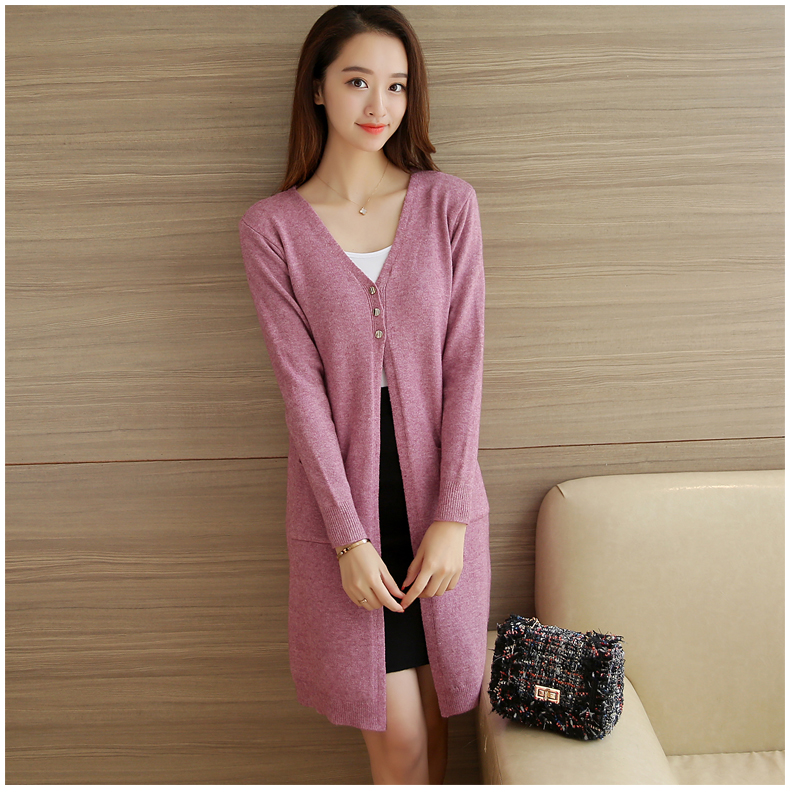 Áo khoác cardigan nữ dáng dài kiểu Hàn Quốc, chất len mềm mịn ấm k33