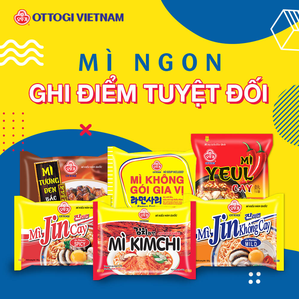 Lốc 8 gói mì kim chi Ottogi 120g