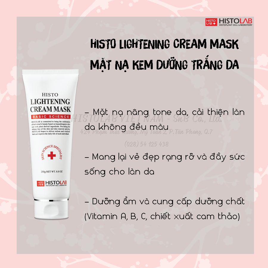 Mặt nạ ủ trắng Histolab Lightening cream mask