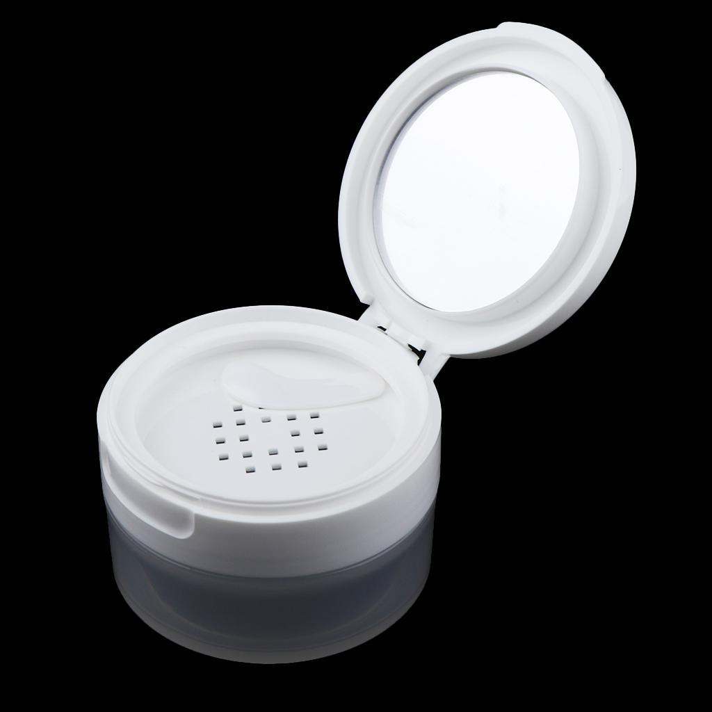 50g 80g Empty Bottle For Cosmetic Loose Powder Jar Case Makeup Pot w/ Mirror