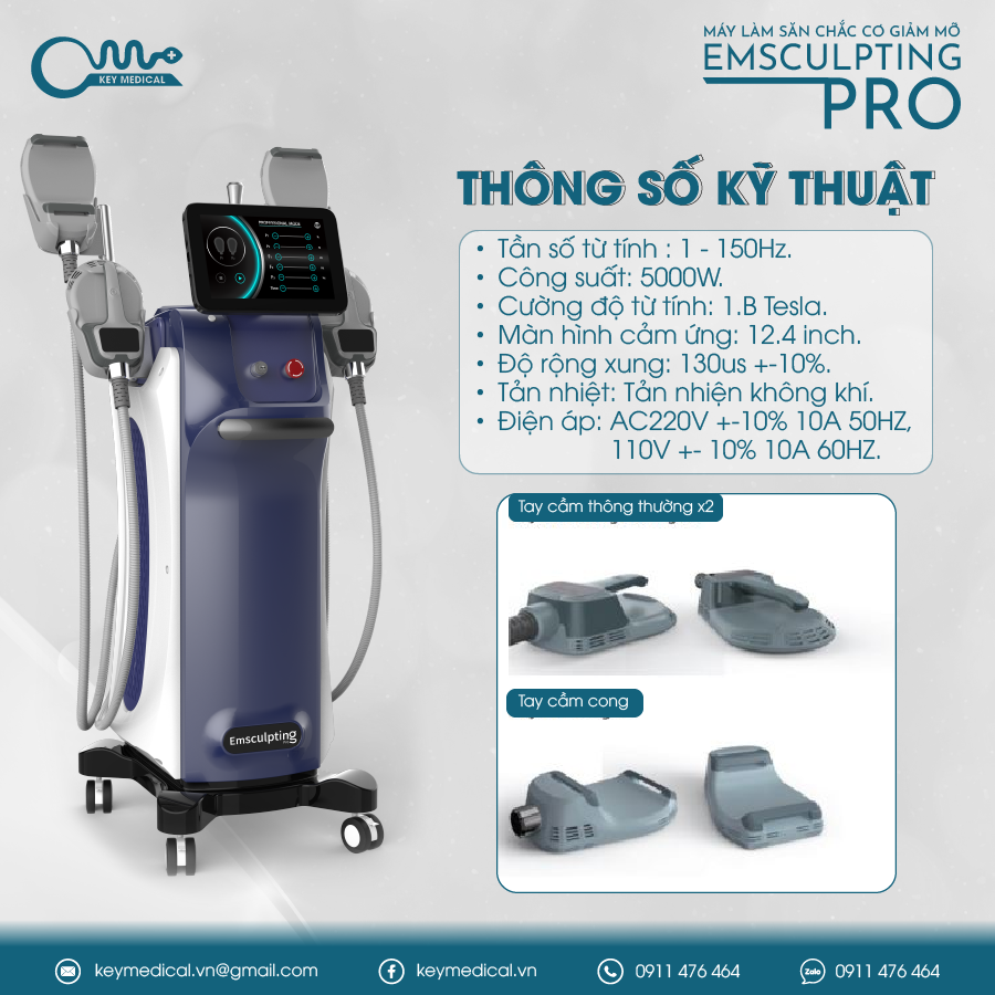 Máy làm săn chắc cơ GM 4 tay cầm (EMS-IV)